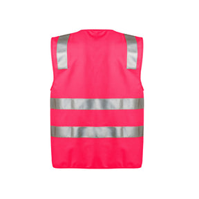 HI VIS FULL ZIP VEST - PINK - ZV998