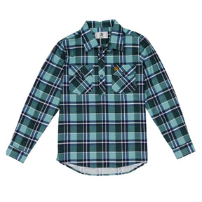 swanndri kids egmont half packet shirt in sage