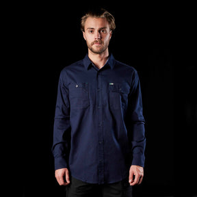 fxd long sleeve work shirt in navy