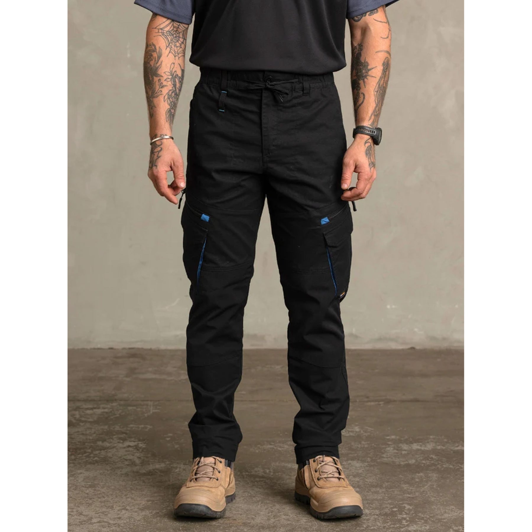 anthem workwear agility cotton ripstop pant in black