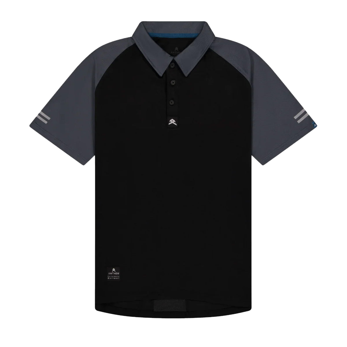anthem workwear hi flow performance polo in black