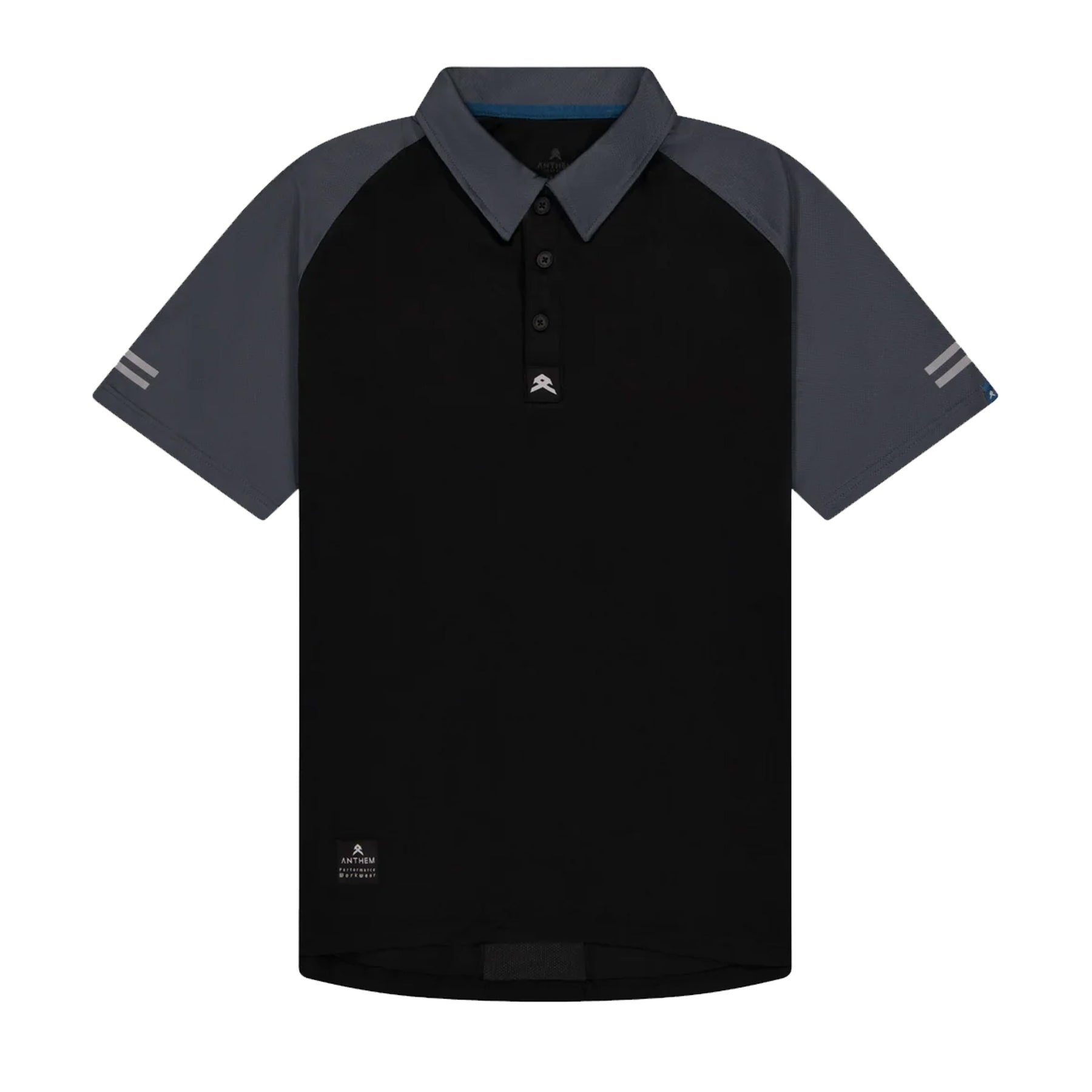anthem workwear hi flow performance polo in black