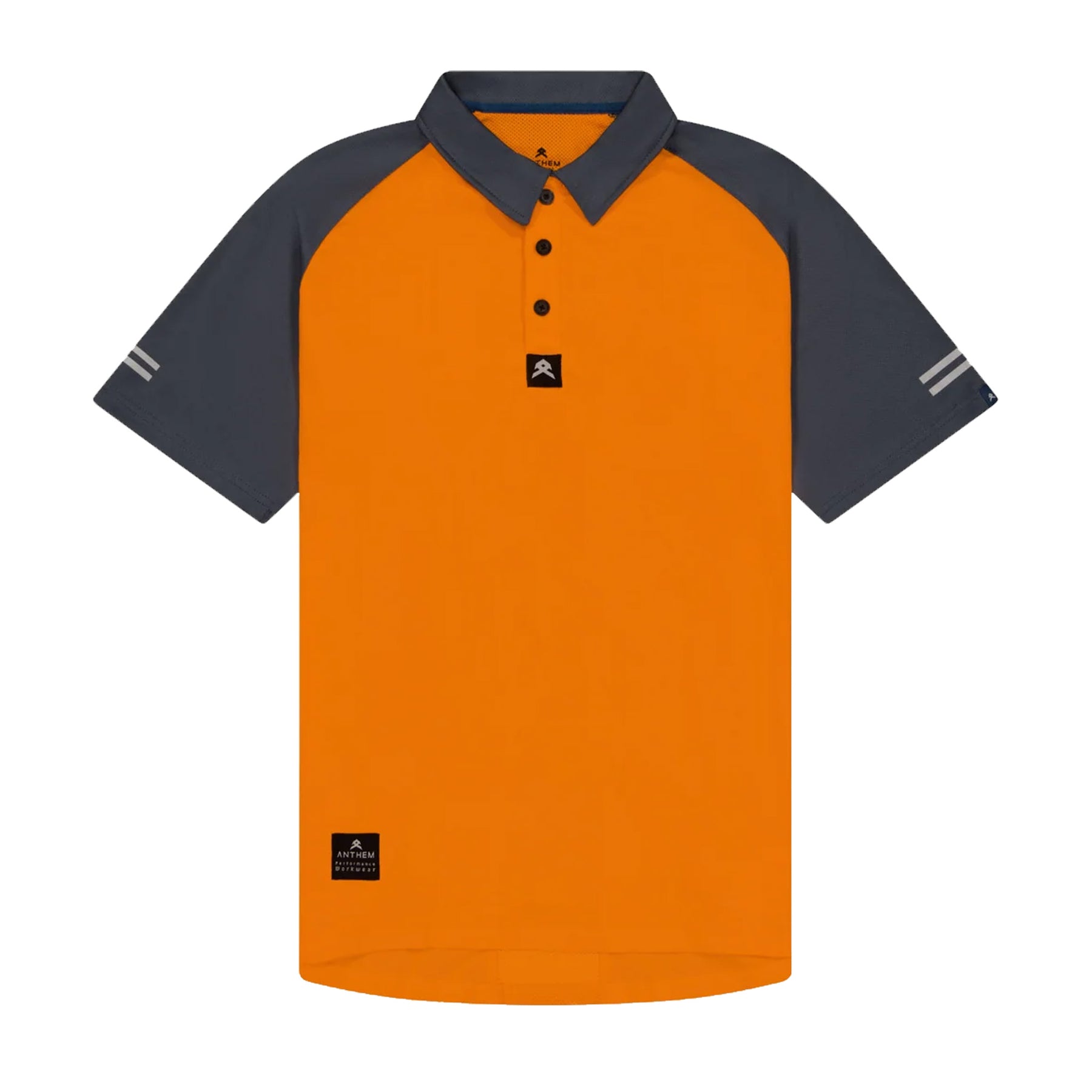 anthem workwear hi flow performance polo in orange
