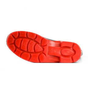 bata utility safety gumboot in black red
