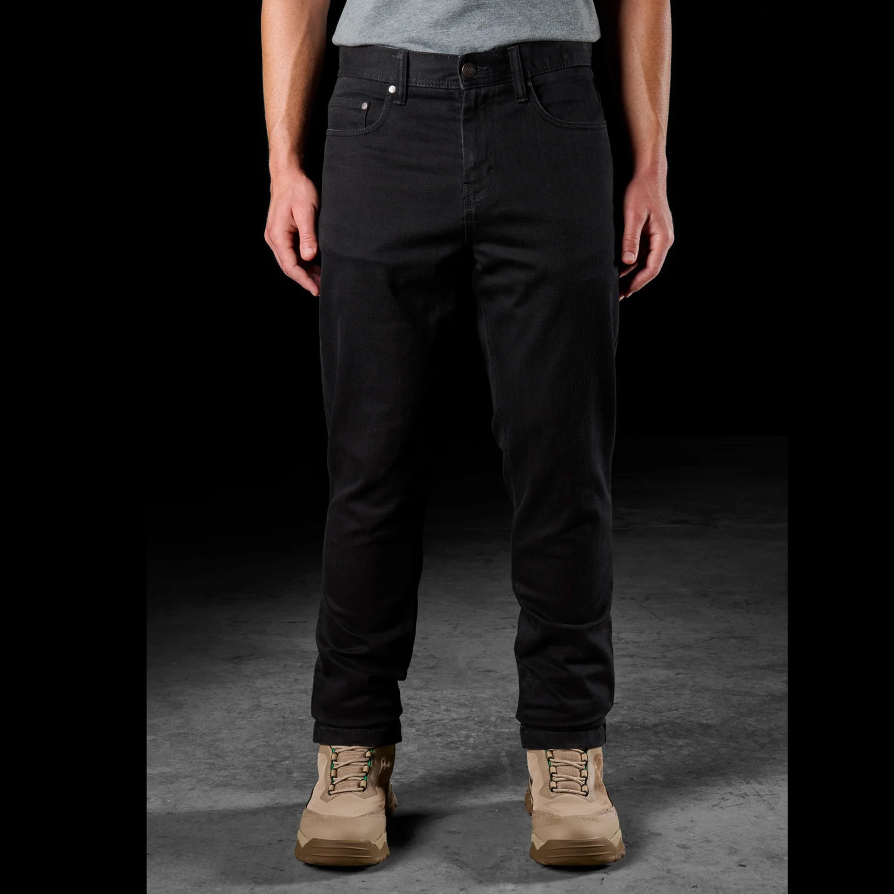 fxd coolmax stretch denim straight fit jean in black