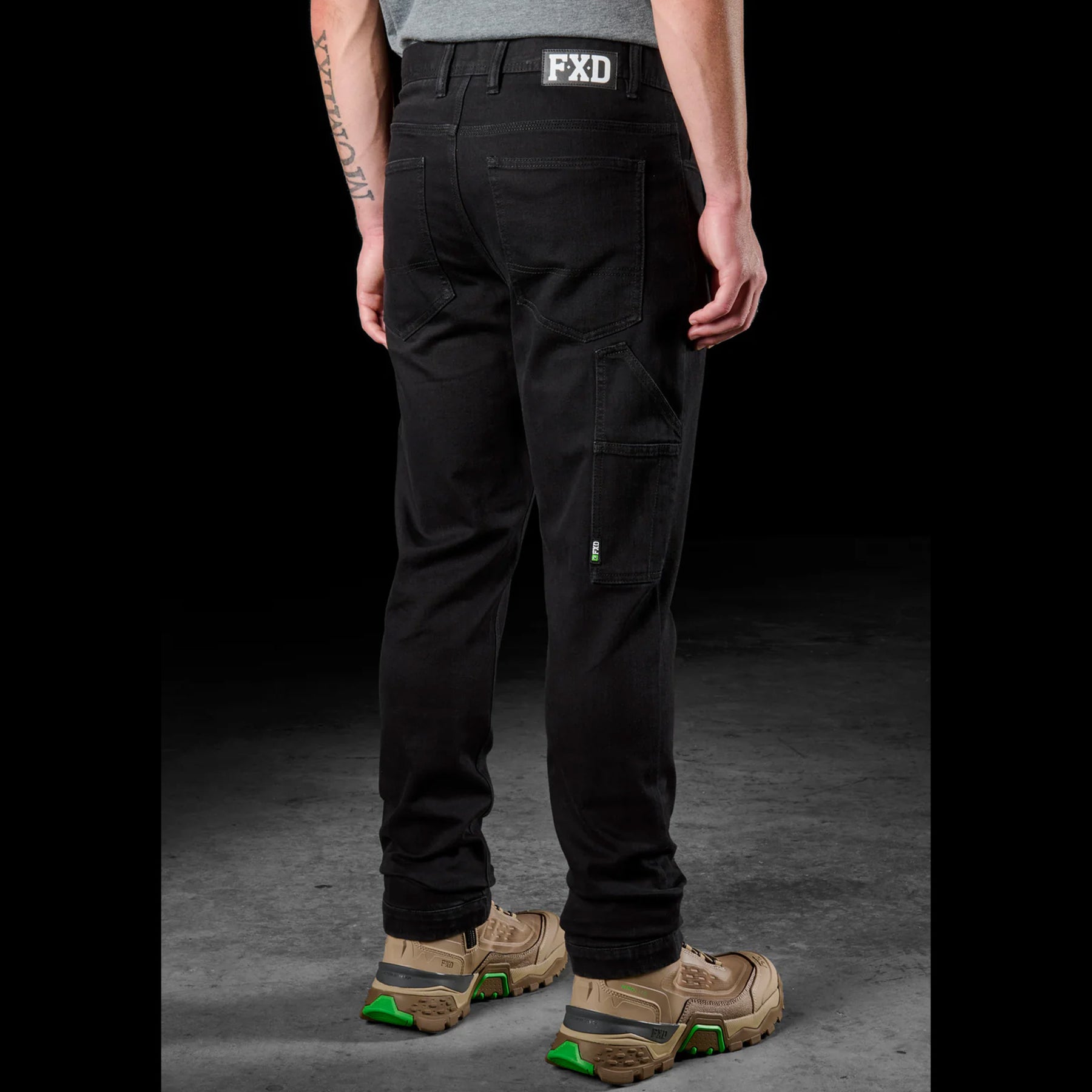 fxd coolmax stretch denim straight fit jean in black