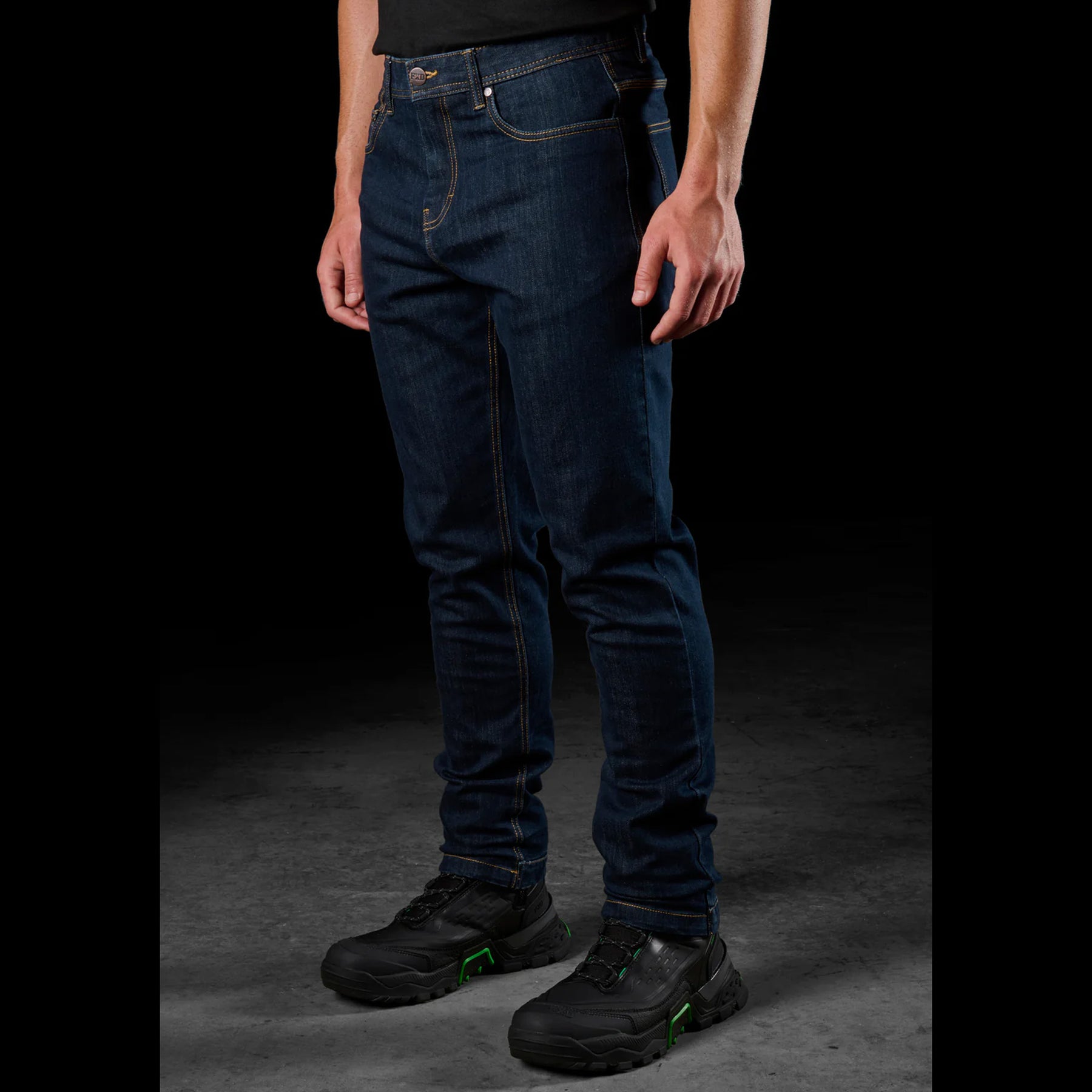 fxd coolmax stretch denim straight fit jean in dark blue