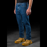 fxd coolmax stretch denim straight fit jean in mid blue