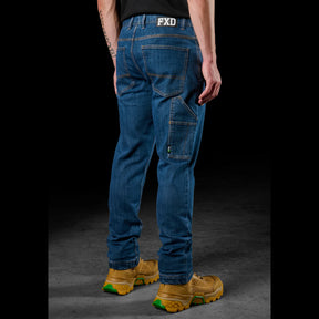 fxd coolmax stretch denim straight fit jean in midblue
