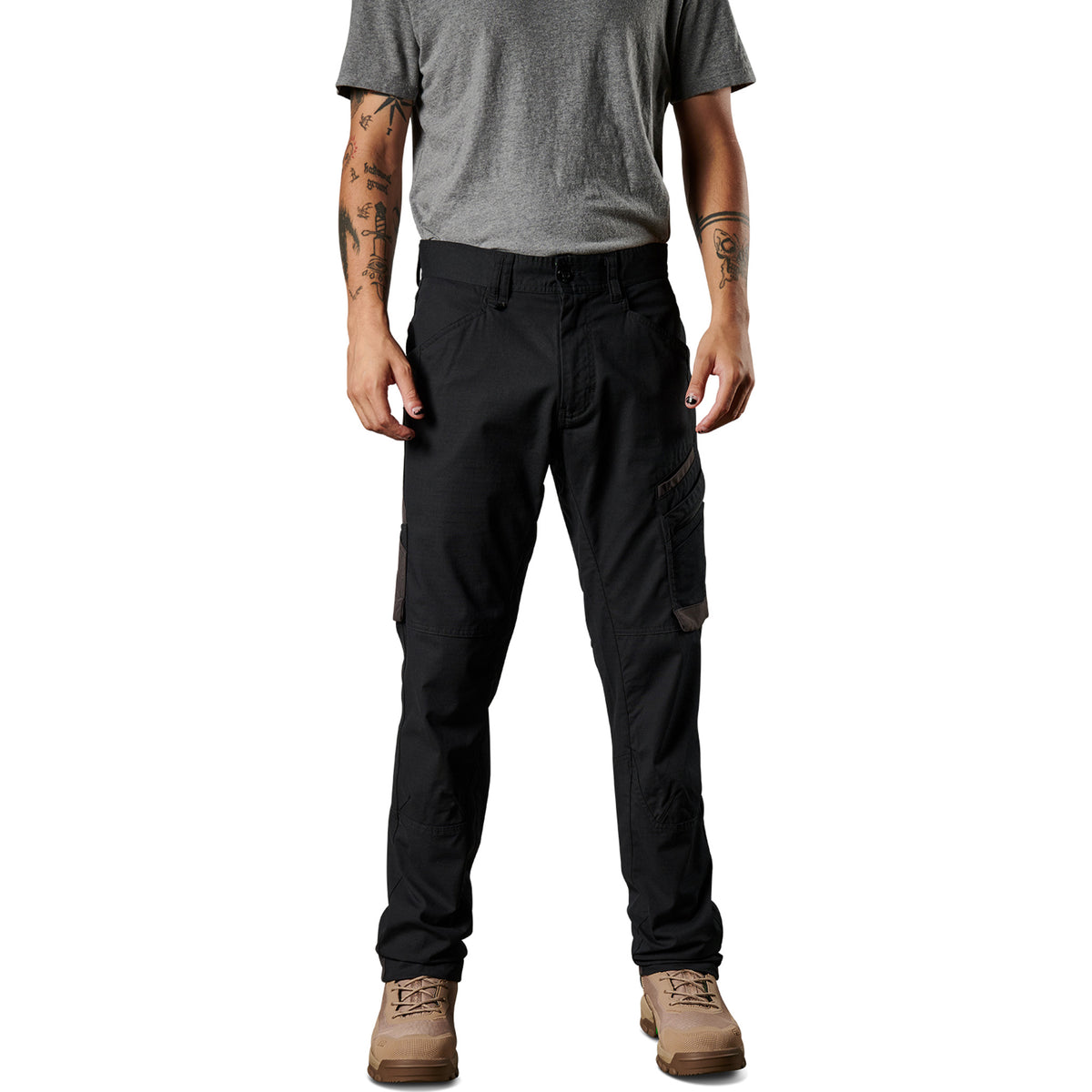 fxd stretch ripstop work pant in black