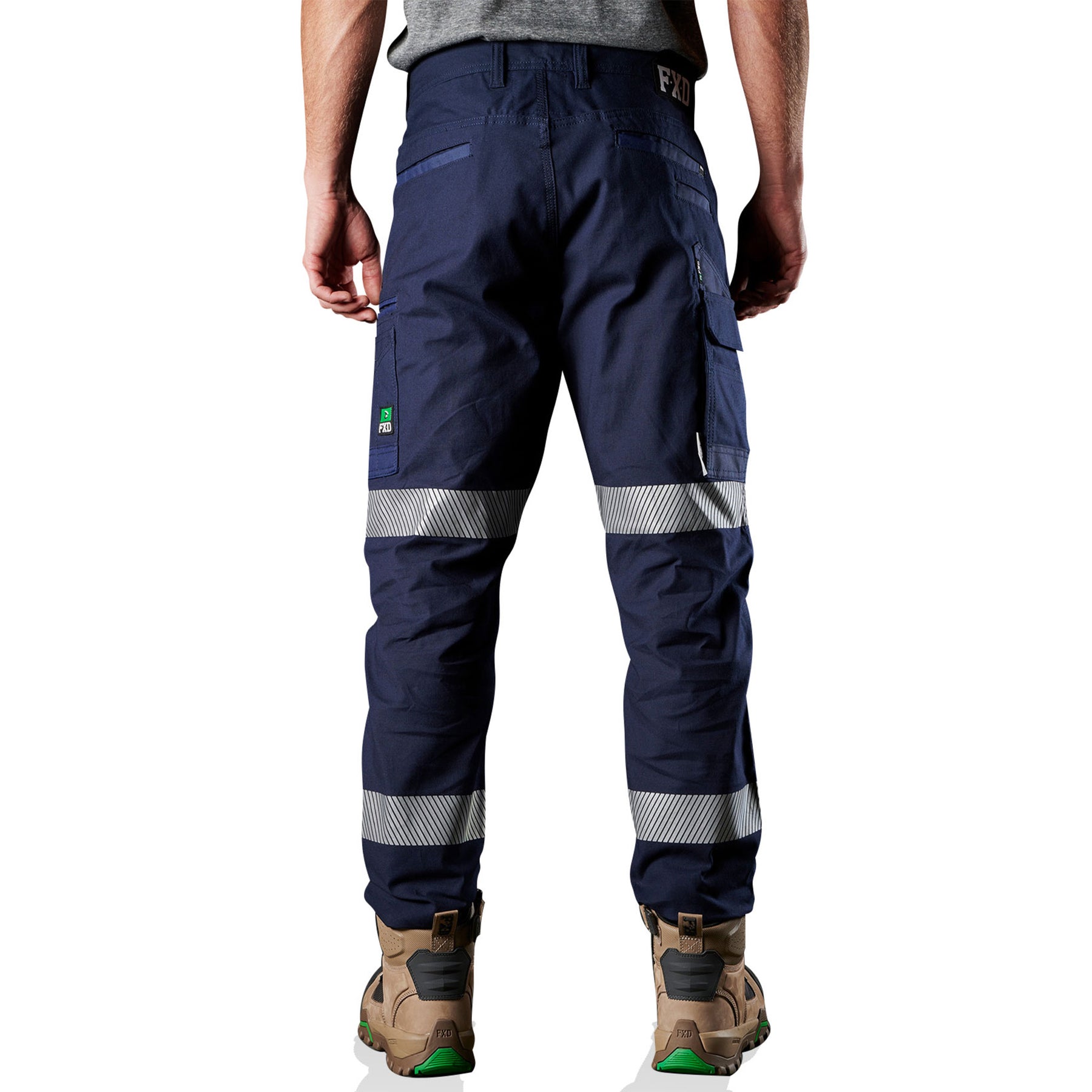 fxd reflective stretch work pants in navy