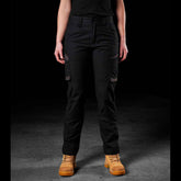 fxd womens stretch ripstop work pants in black