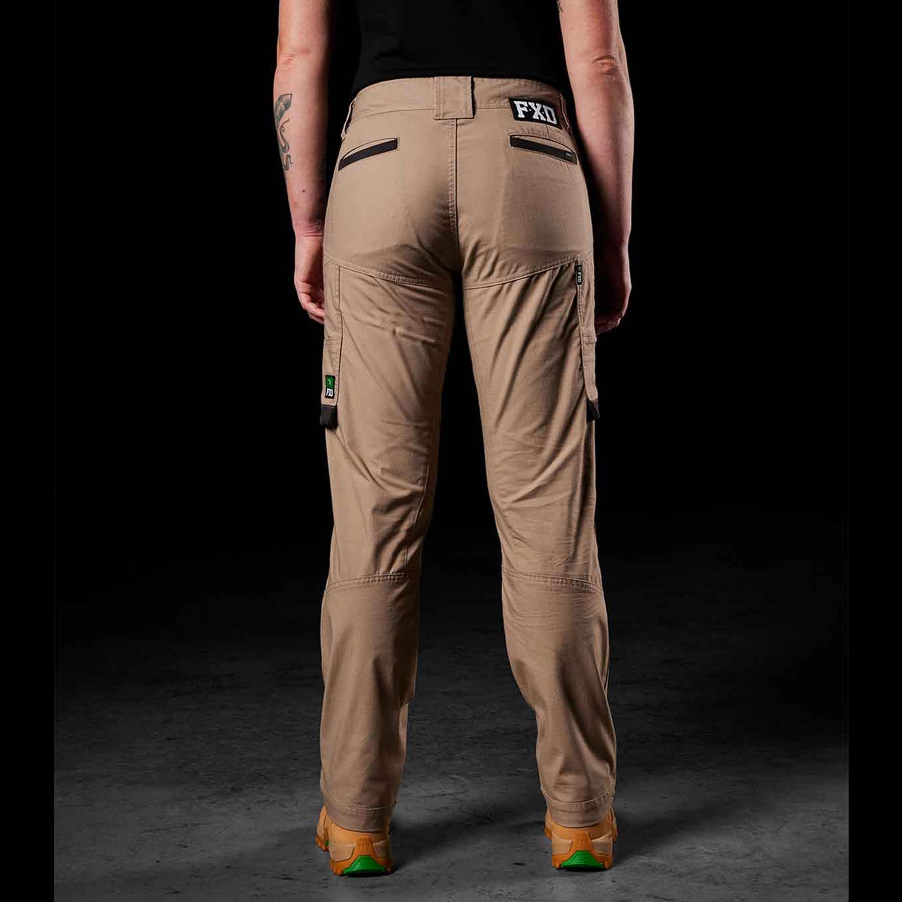 fxd womens stretch ripstop work pants in khaki