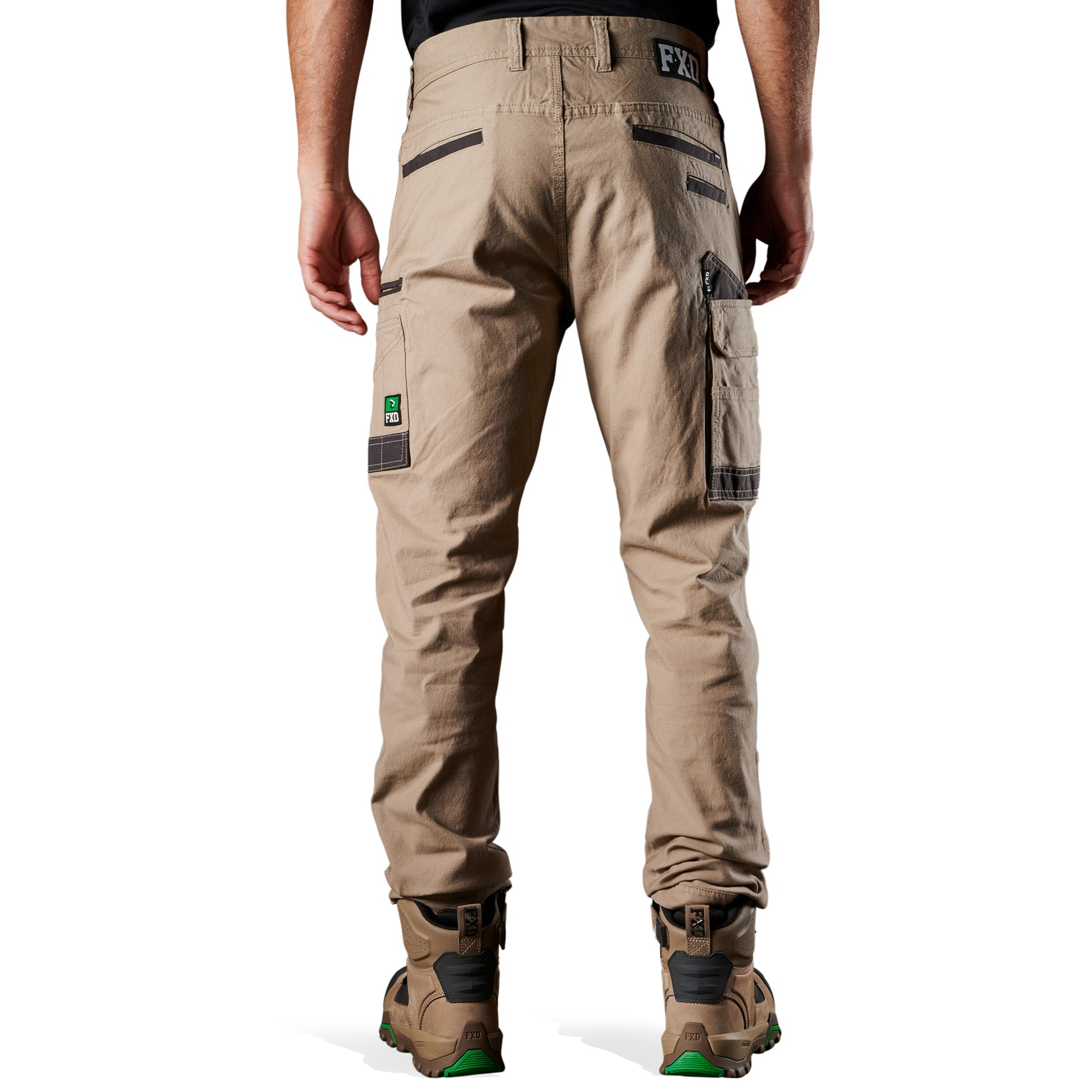 fxd stretch work pants in khaki