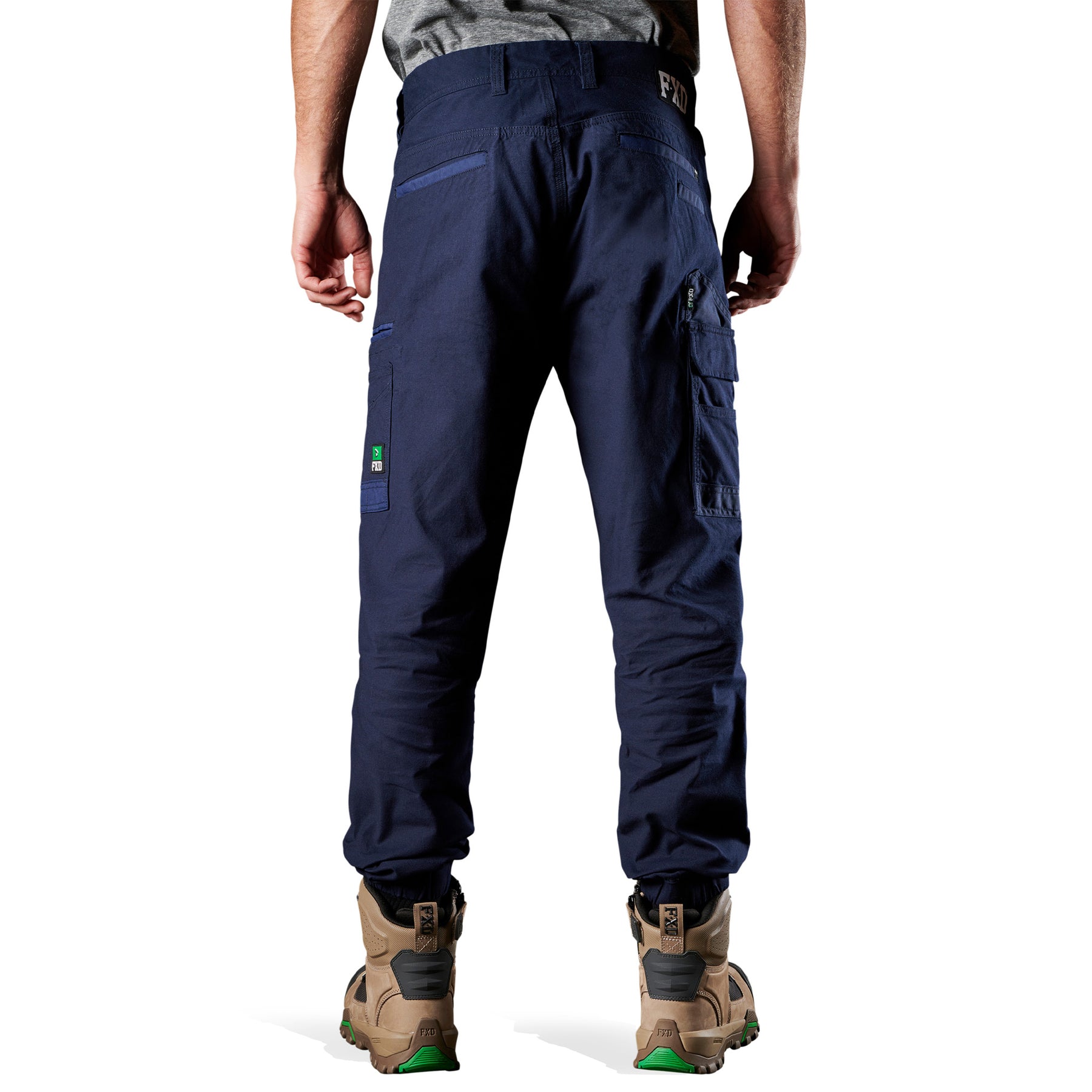 fxd stretch cuffed work pants in navy