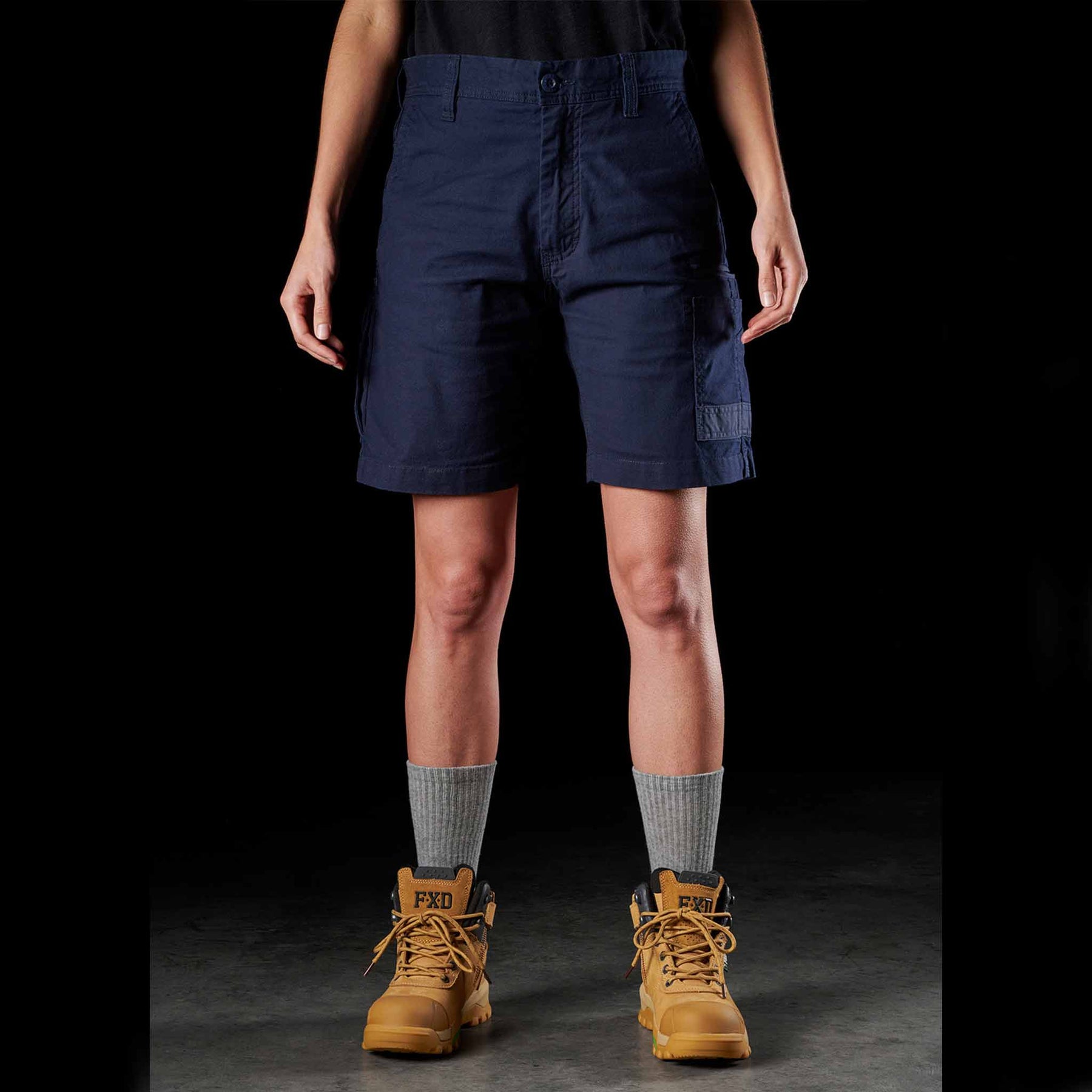 fxd womens stretch work shorts in navy