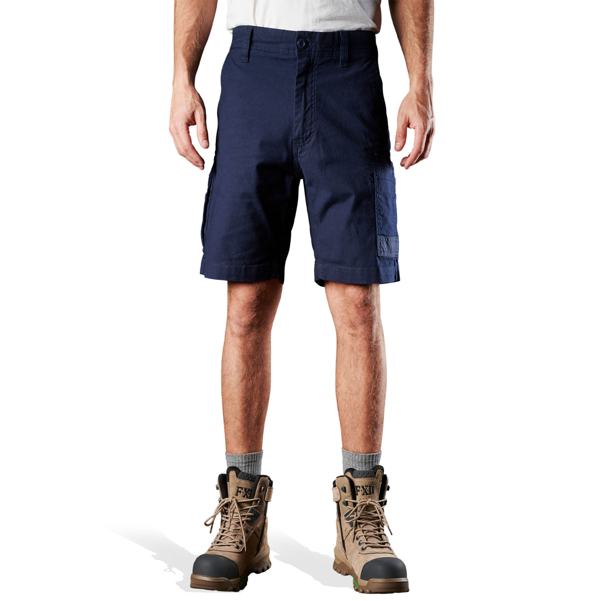 fxd stretch canvas work shorts in navy