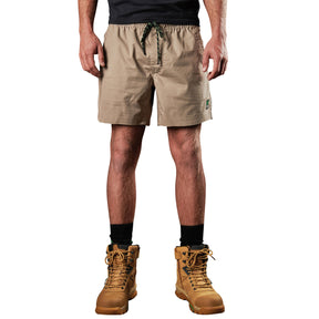 fxd repreve stretch ripstop work shorts in khaki