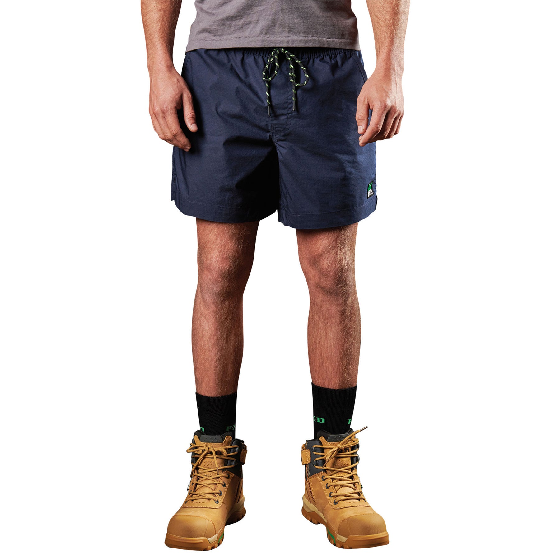 fxd repreve stretch ripstop work shorts in navy