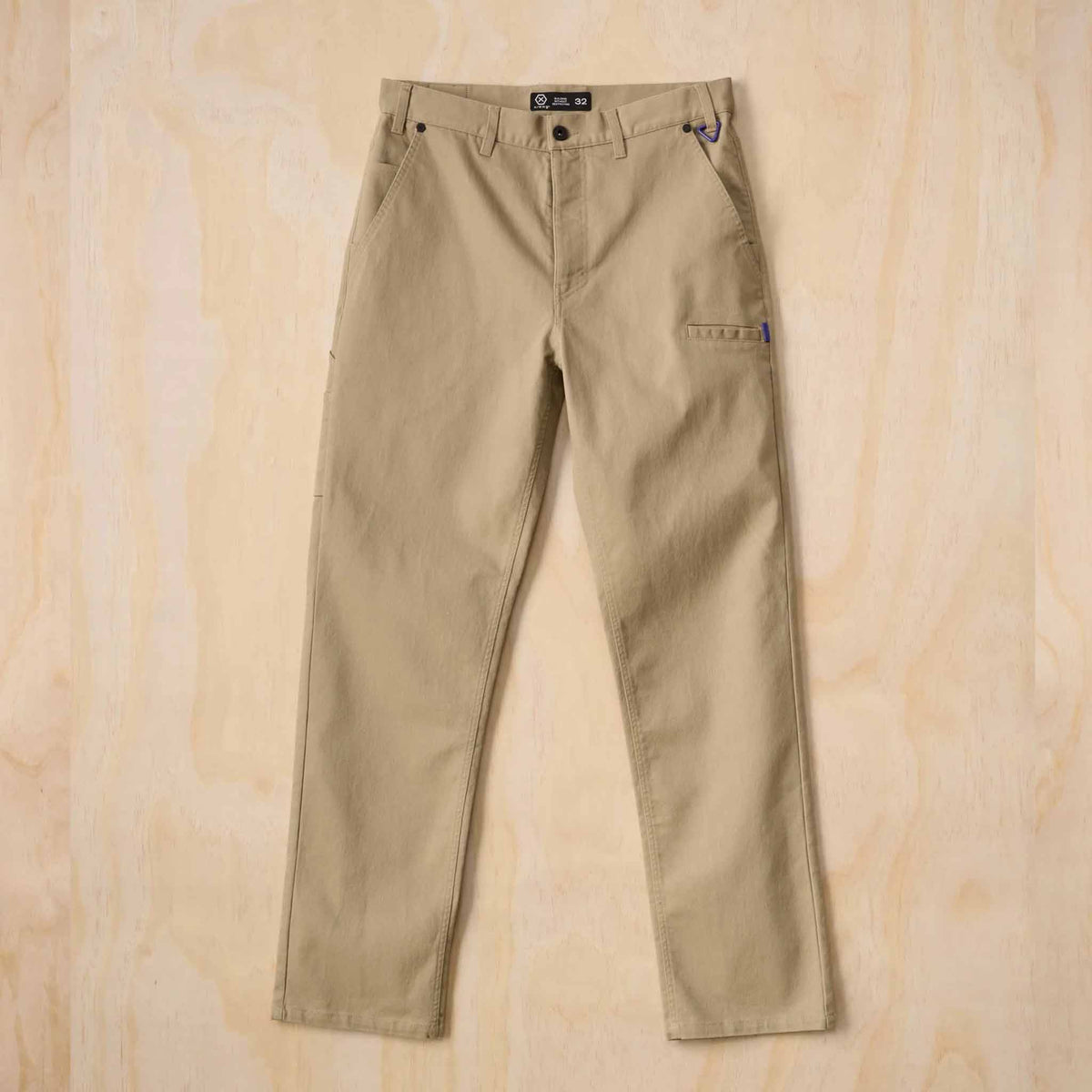 x/dmg organic cotton twill work pant in stone