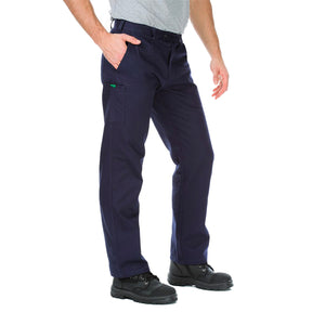 regular cotton drill work pants in navy
