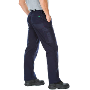side of cordura cotton canvas utility pants in navy