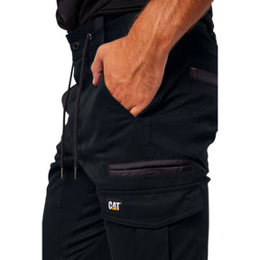 cat workwear cuffed dynamic pant in black