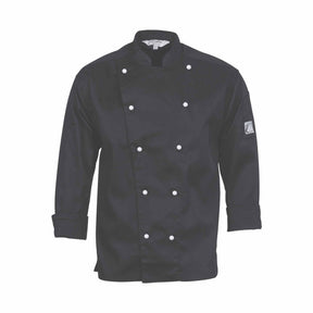 black long sleeve three way air flow chefs jacket