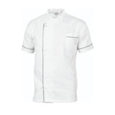 white short sleeve cool breeze modern chefs jacket