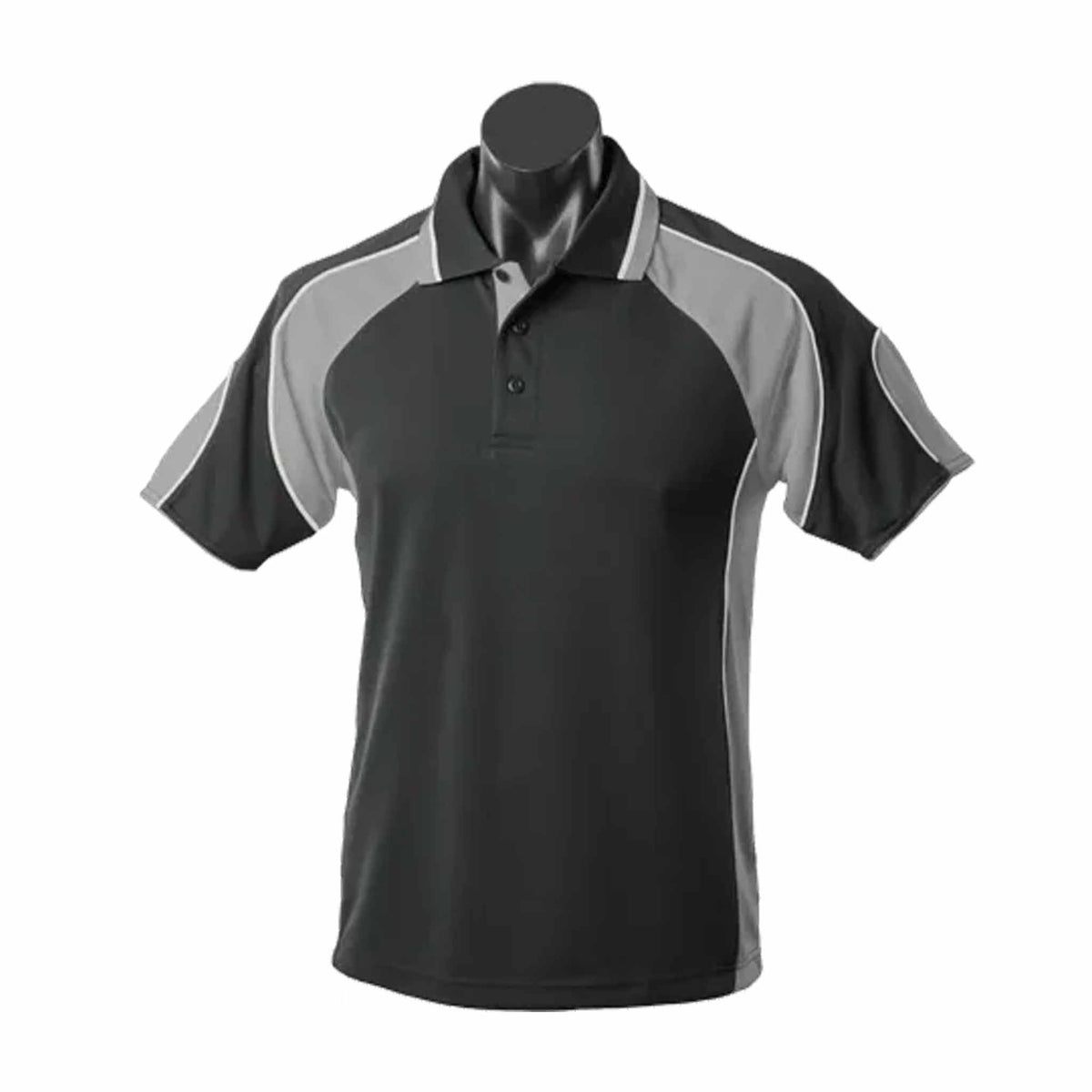 aussie pacific murray mens polo in black ashe