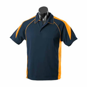 aussie pacific premier mens polo in navy gold