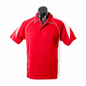aussie pacific premier mens polo in red white