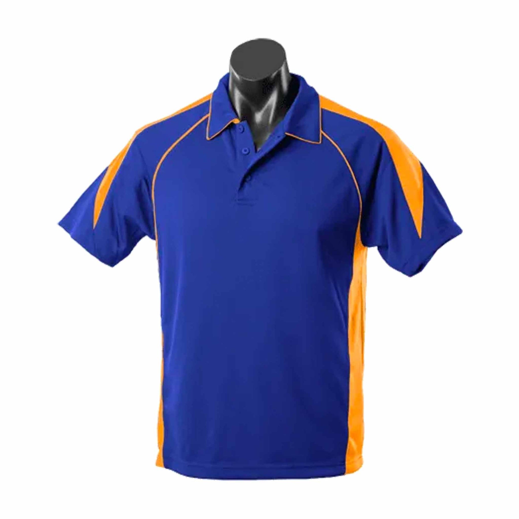 aussie pacific premier mens polo in royal gold