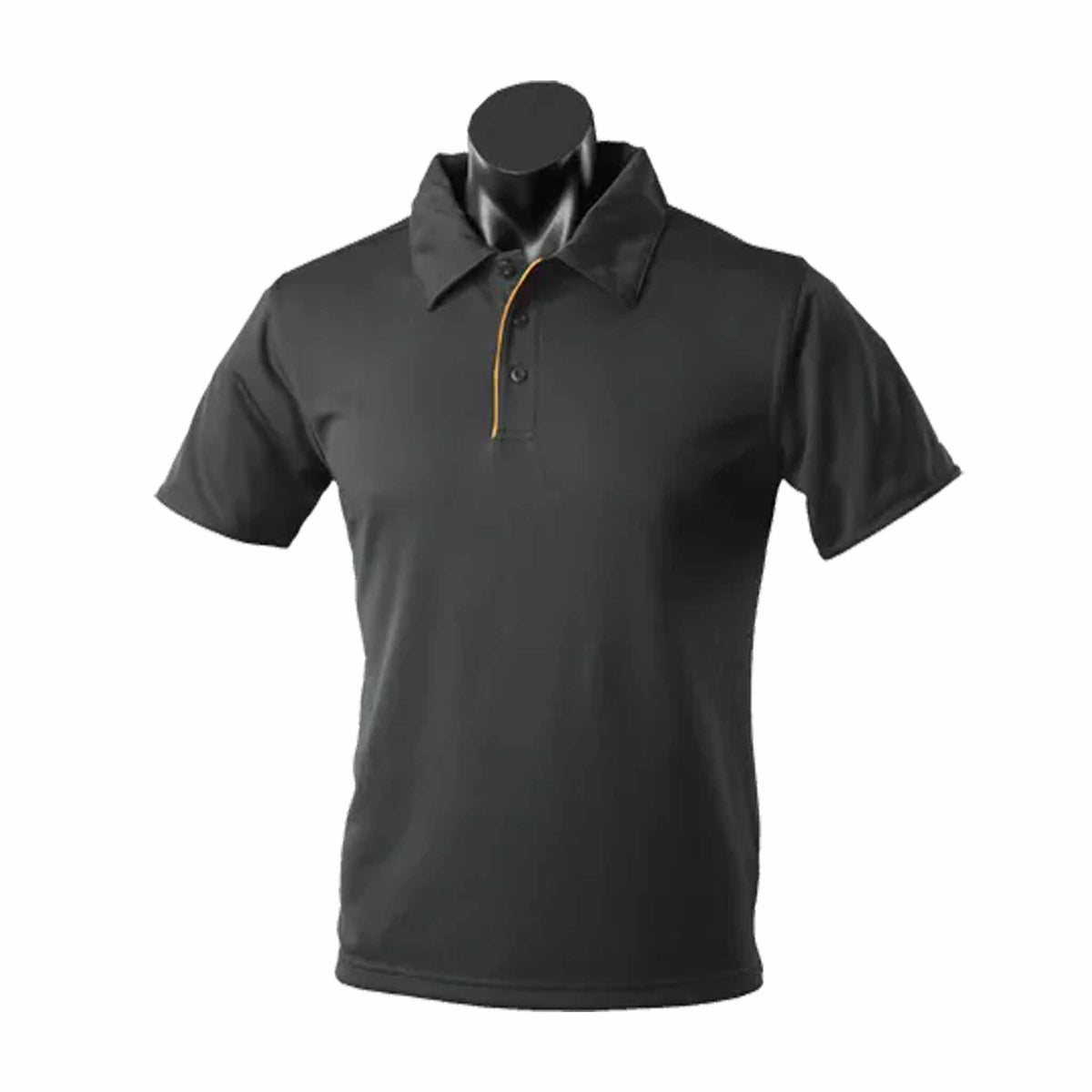 aussie pacific yarra mens polo in black gold