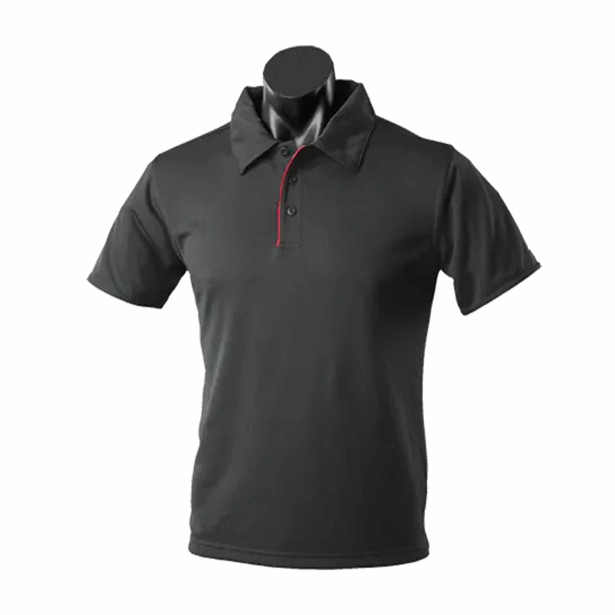 aussie pacific yarra mens polo in black red