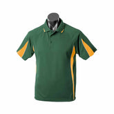 aussie pacific eureka mens polo in bottle gold