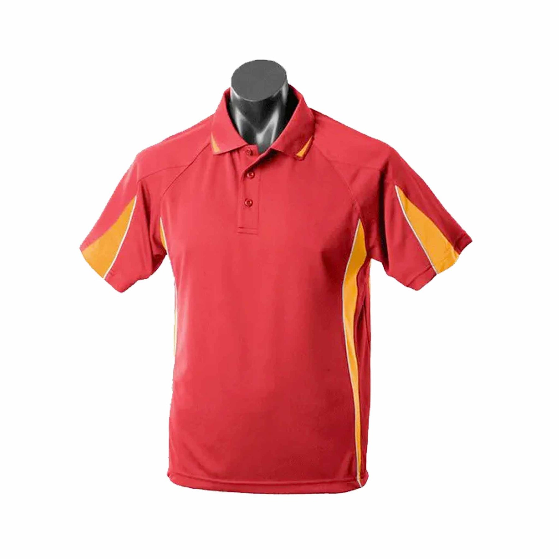 aussie pacific eureka mens polo in red gold