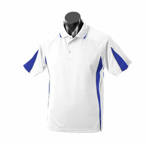 aussie pacific eureka mens polo in white royal