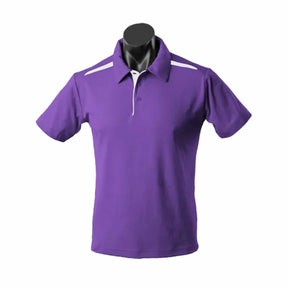 aussie pacific paterson mens polo in purple white