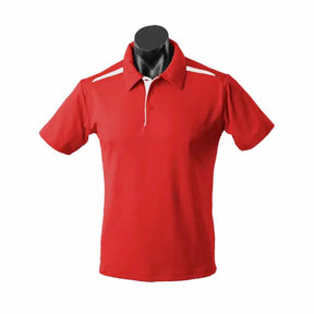 aussie pacific paterson mens polo in red white