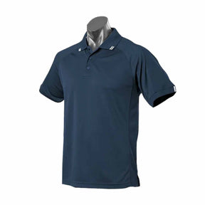 aussie pacific flinders polo in navy white