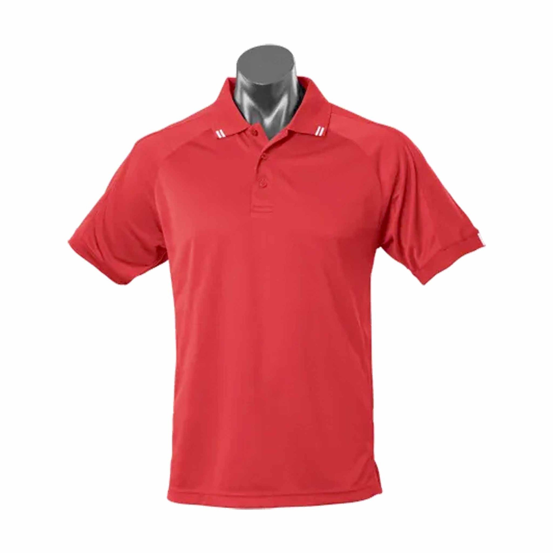 aussie pacific flinders polo in red white