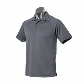 aussie pacific flinders polo in slate black