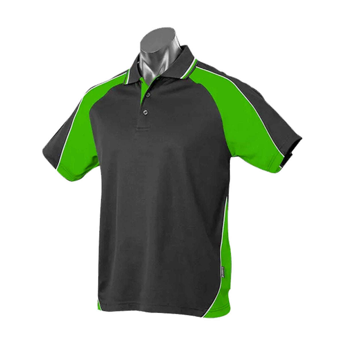 aussie pacific panorama mens polo in black green white