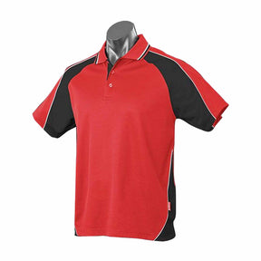 aussie pacific panorama mens polo in red black white