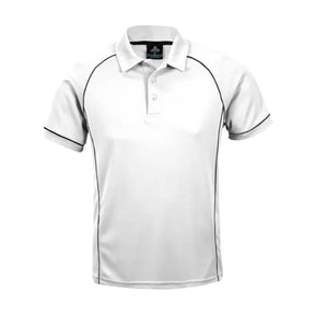 aussie pacific endeavour polo in white navy
