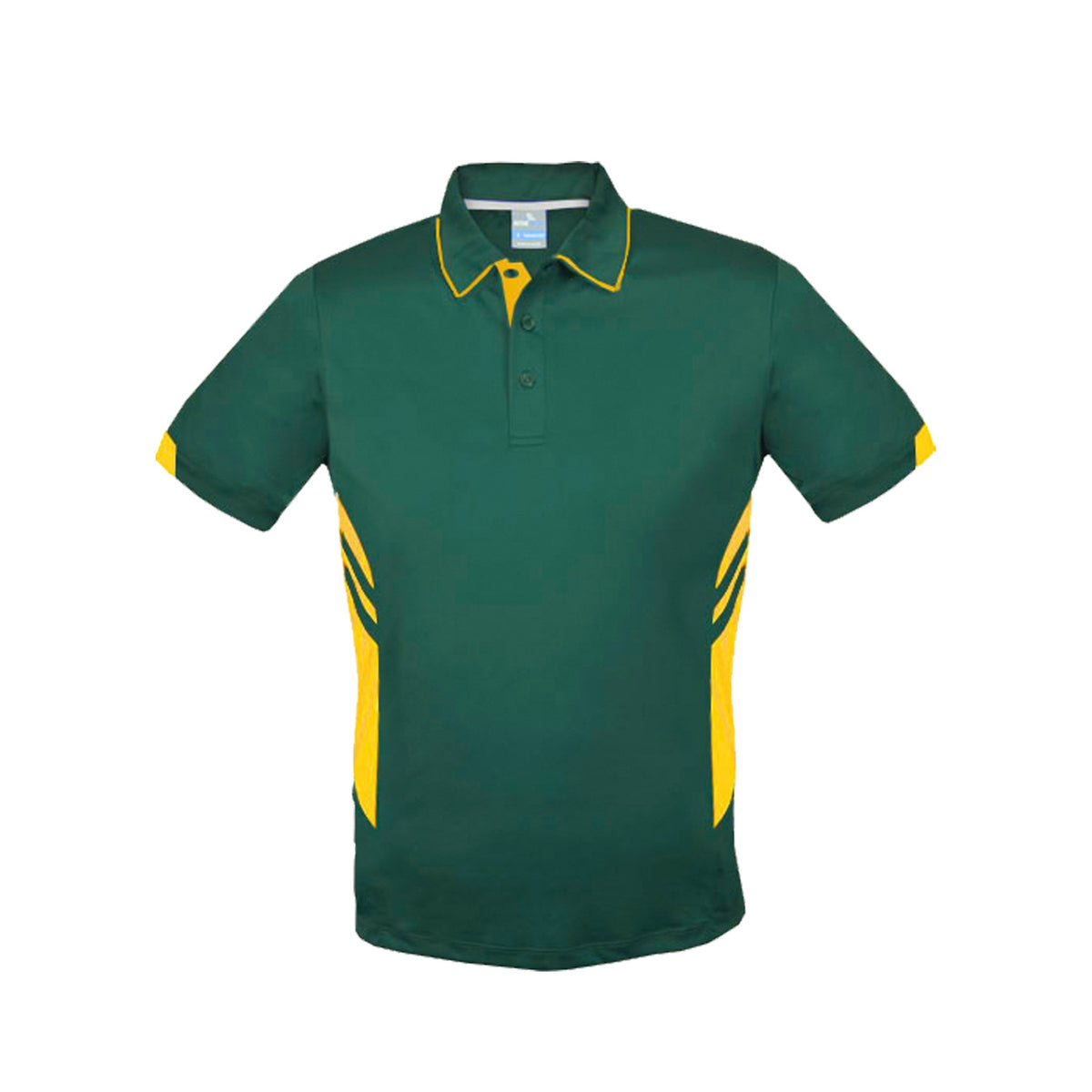 mens tasman polo in bottle gold