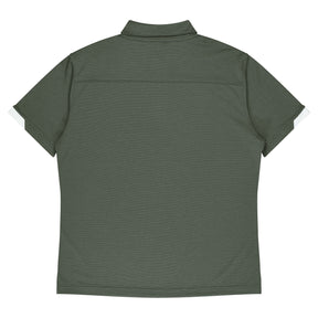 aussie pacific morris mens polo in army green white