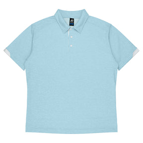 aussie pacific morris mens polo in light blue white