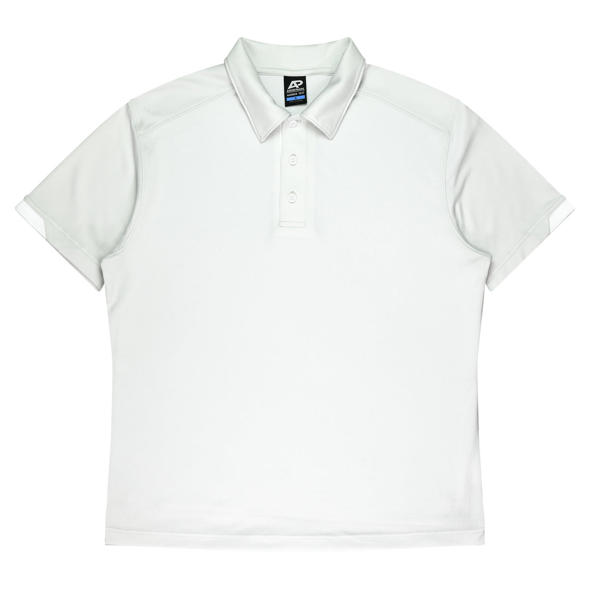 aussie pacific morris mens polo in light grey white